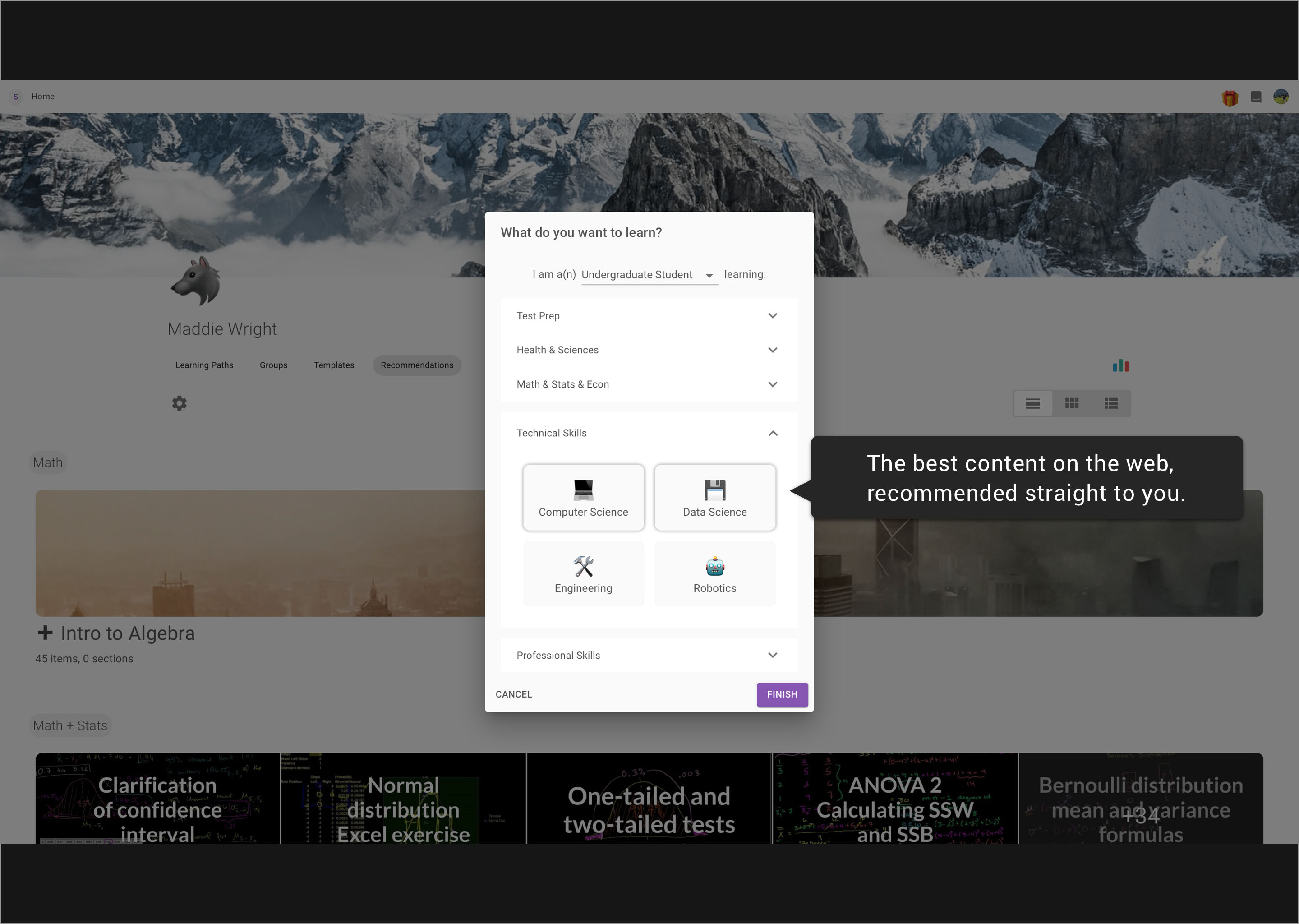 We recommend the best of the web